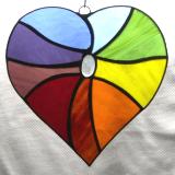 Rainbow Heart Sun catcher