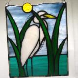 Small Panel with White Egret
