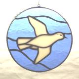 White Dove Blue Sky 8" Round