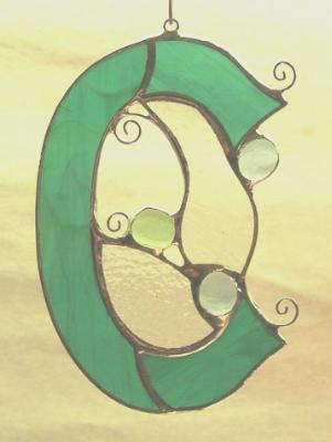 Stained Glass Letter C ~ Any Color
