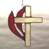 Methodist style cross suncatcher