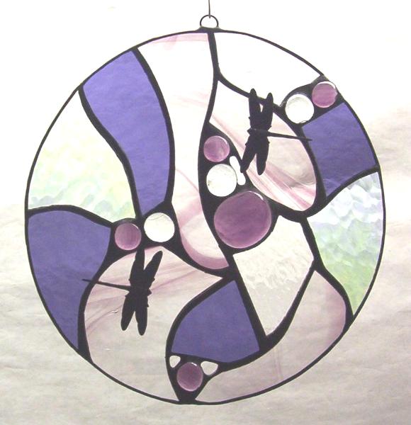 Dragonfly Pond 11" Round Purple