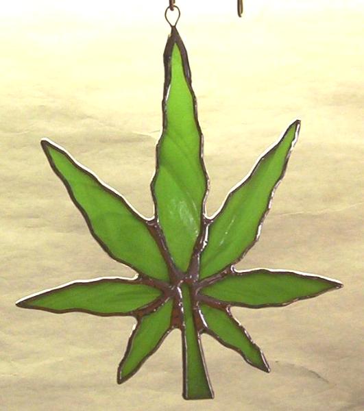 Hemp Leaf sun catcher