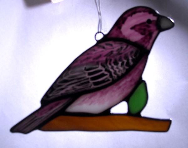 Purple Finch Sun Catcher