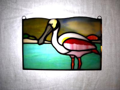 Roseate Spoonbill Sunset Panel