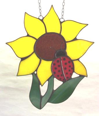 Sunflower & Ladybug Suncatcher