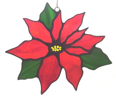 Poinsettia suncatcher