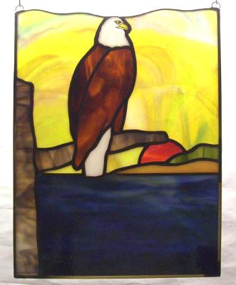 Bald Eagle Sunset Panel 10" by 14"