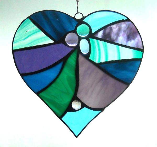 Purple & Teal Abstract Heart