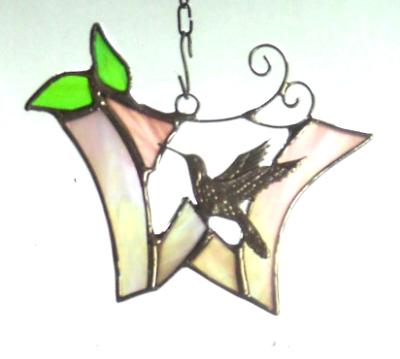 Initial Ornament with Hummingbird ~ Any Letter or Color