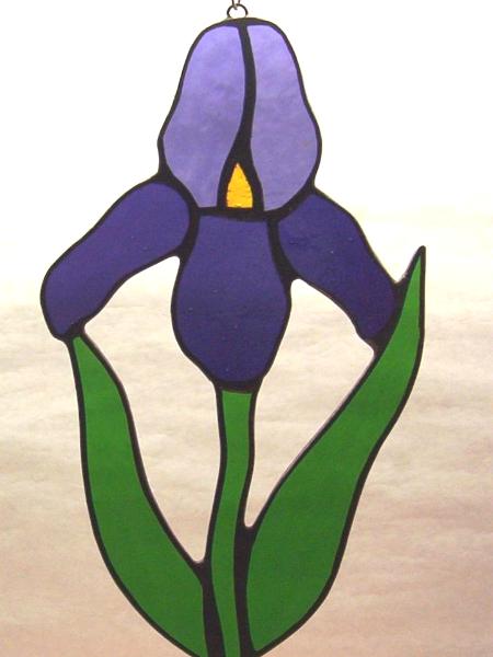 Purple Iris Flower Sun catcher