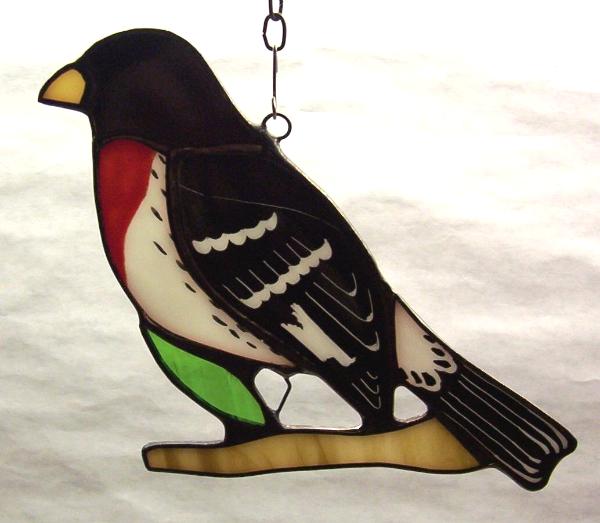 Rose-breasted Grossbeak suncatcher