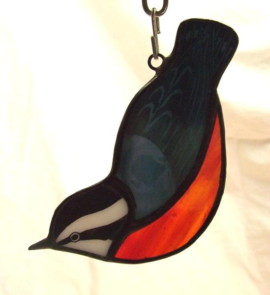 Red Breasted Nuthatch Suncatcher