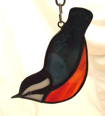 Red Breasted Nuthatch Suncatcher