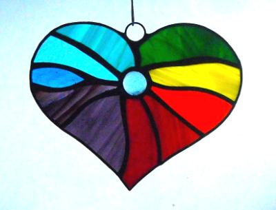 Rainbow Heart Suncatcher