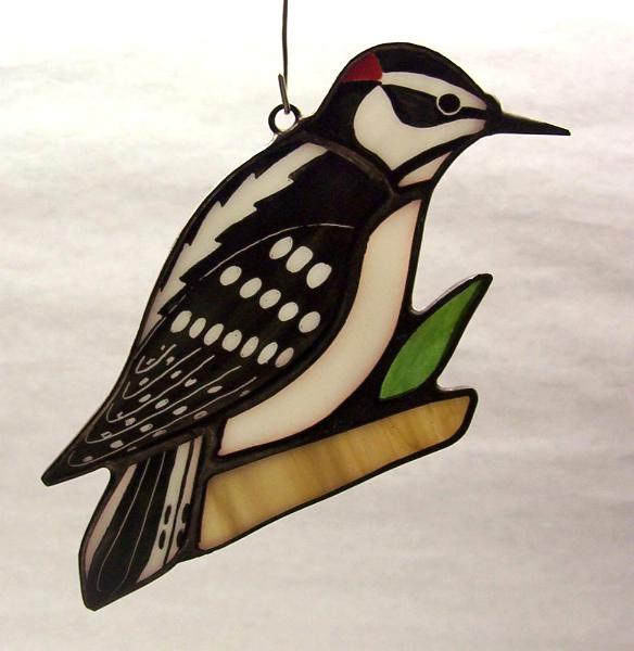 Downy Woodpecker Suncatcher